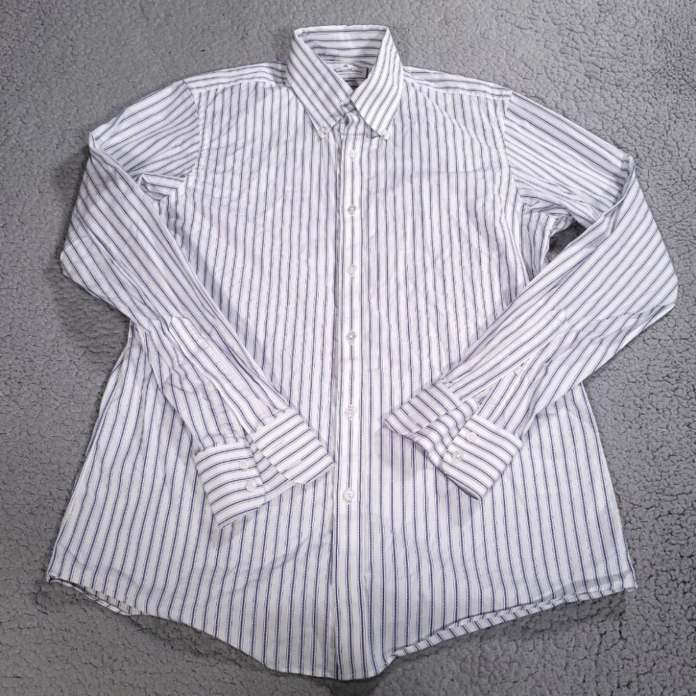 Brooks Brothers Shirt Mens 15.5 / 35 Luxury Shirt Collection Thomas Mason Woven